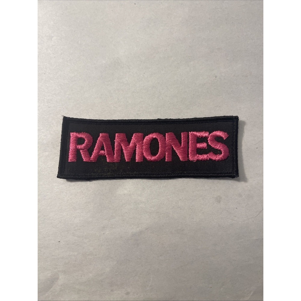 Ramones Rock Band Embroidered Iron on Patch Vintage Purple Letters